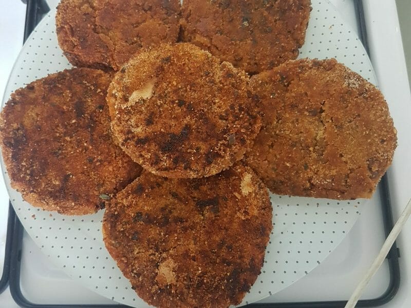 Cliquez pour zoomer ! Steaks lentilles, pois chiches, courgettes Thermomix par rl