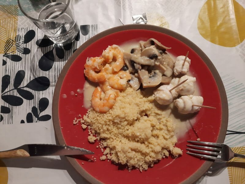 Cliquez pour zoomer ! Filets de sole aux crevettes et champignons Thermomix par pauline6890