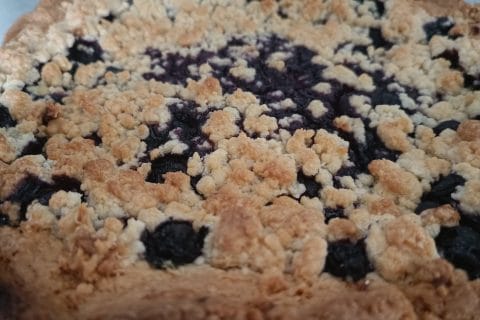 Cliquez pour zoomer ! Tarte aux myrtilles façon crumble Thermomix par ClarIce