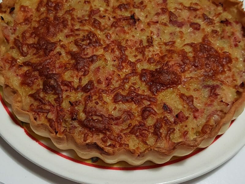 Cliquez pour zoomer ! Tarte aux oignons, lardons et moutarde douce Thermomix par Mimala