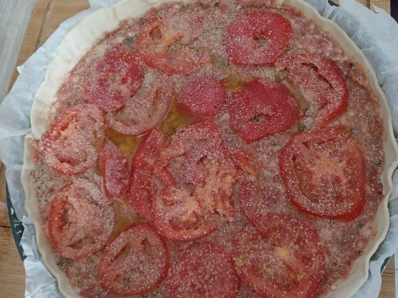 Cliquez pour zoomer ! Tarte salée façon tomates farcies Thermomix par emilie_699