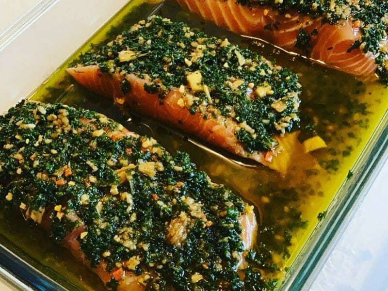 Cliquez pour zoomer ! Saumon au citron et à l’ail Thermomix par rozi_roxi