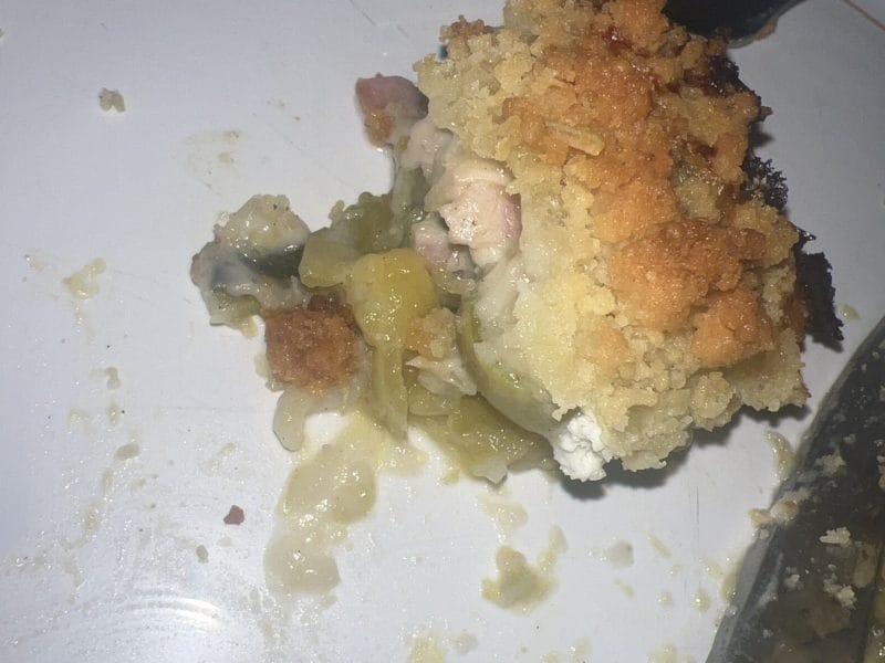 Cliquez pour zoomer ! Crumble courgettes, chèvre et lardons Thermomix par anissa_40