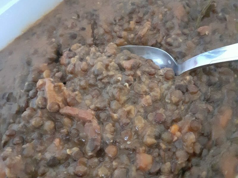 Cliquez pour zoomer ! Lentilles et ses saucisses Thermomix par nath26800