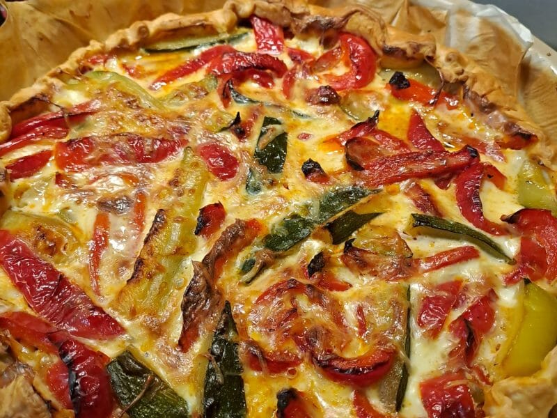 Cliquez pour zoomer ! Quiche poivrons et courgettes Thermomix par nath26800