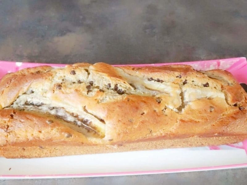 Cliquez pour zoomer ! Cake banane et pépites de chocolat Thermomix par christelle_350