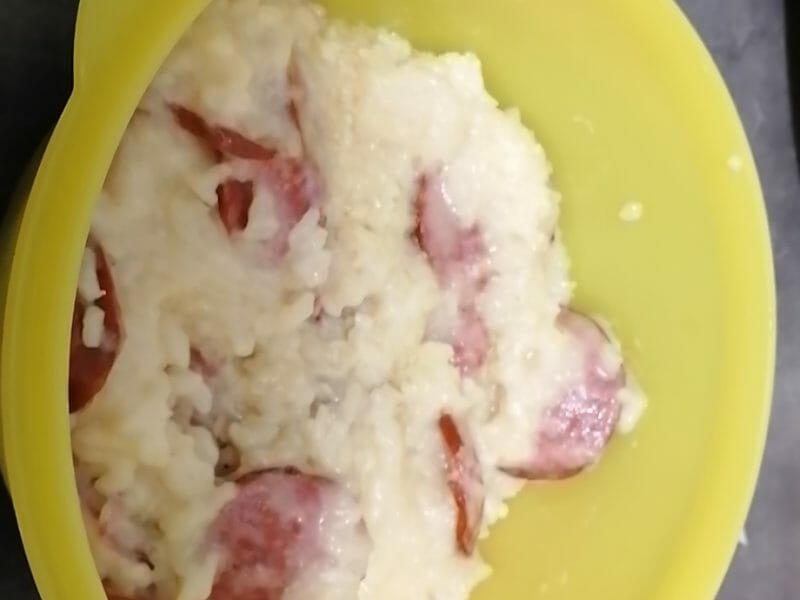 Cliquez pour zoomer ! Risotto à la saucisse fumée et au comté Thermomix par lulu83860