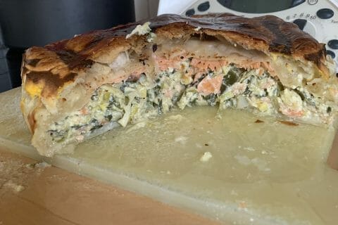 Cliquez pour zoomer ! Tourte aux poireaux et au saumon fumé Thermomix par Raphaelle85