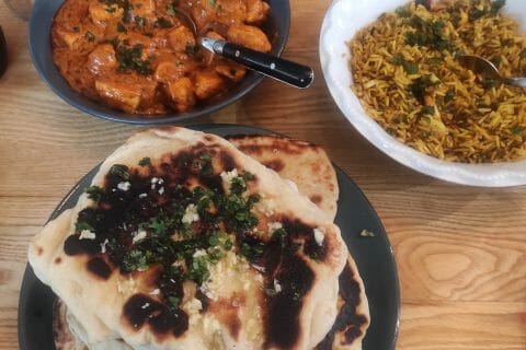 Cliquez pour zoomer ! Naans à l’ail et à la coriandre Thermomix par agnes_91