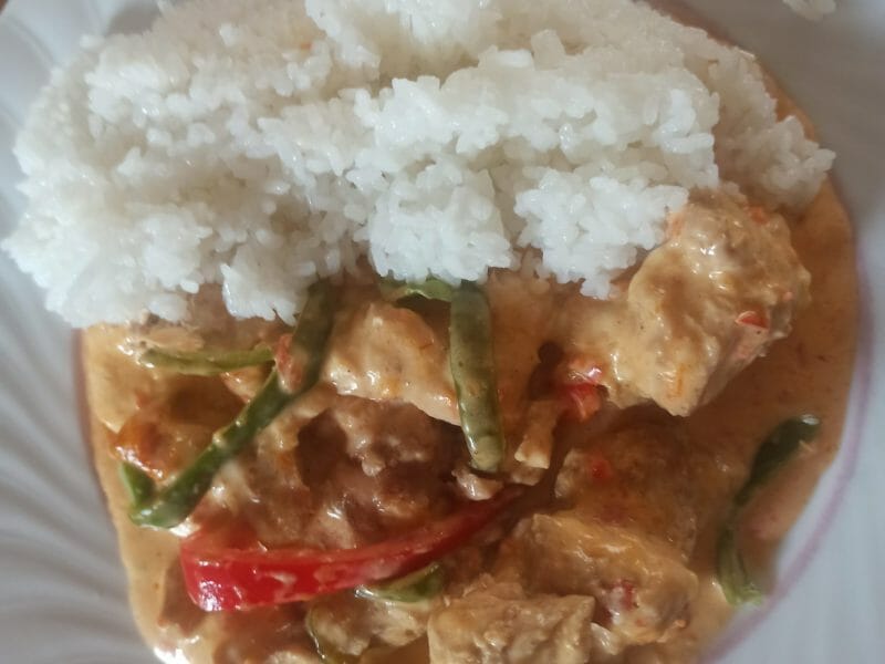 Cliquez pour zoomer ! Poulet à la crème de poivrons Thermomix par Marylou 07