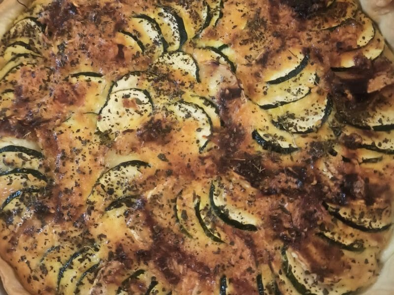 Cliquez pour zoomer ! Tarte courgettes, chèvre et pignons de pin Thermomix par Marylou 07