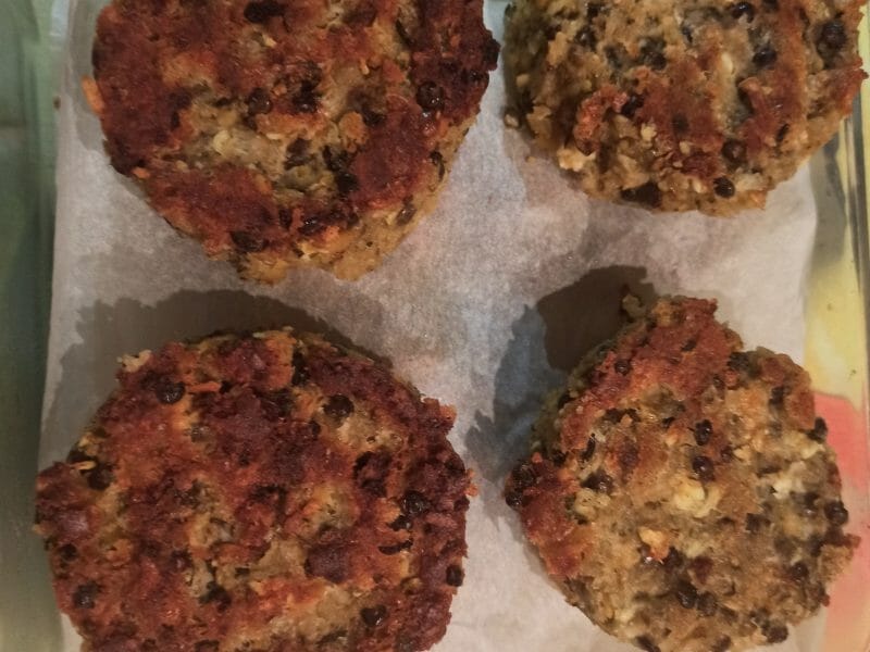 Cliquez pour zoomer ! Steaks lentilles, pois chiches, courgettes Thermomix par Marylou 07