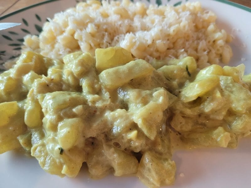 Cliquez pour zoomer ! Concombre cuit à l’ail et au curry Thermomix par AudreyM27