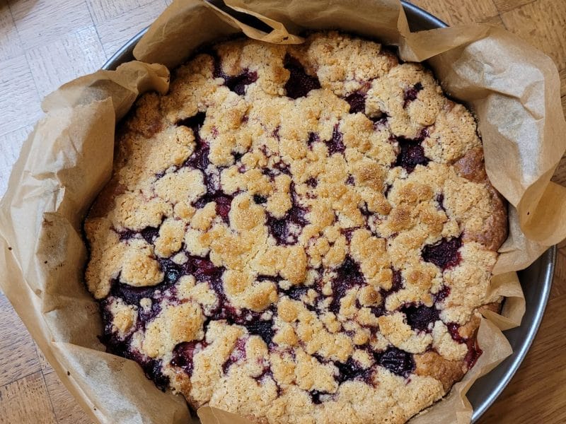 Cliquez pour zoomer ! Crumb cake aux prunes Thermomix par AudreyM27