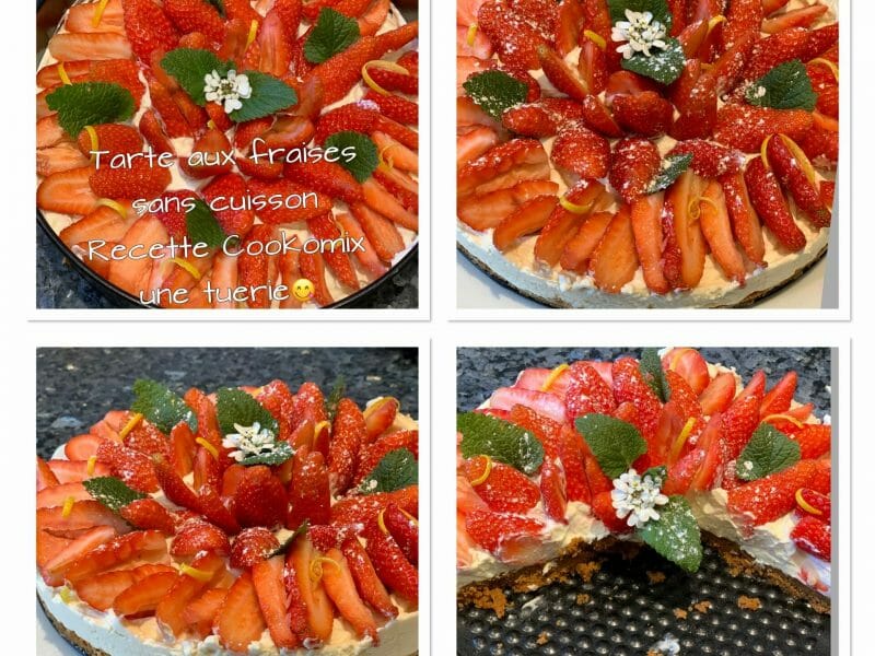 Cliquez pour zoomer ! Tarte aux fraises sans cuisson Thermomix par augusta58