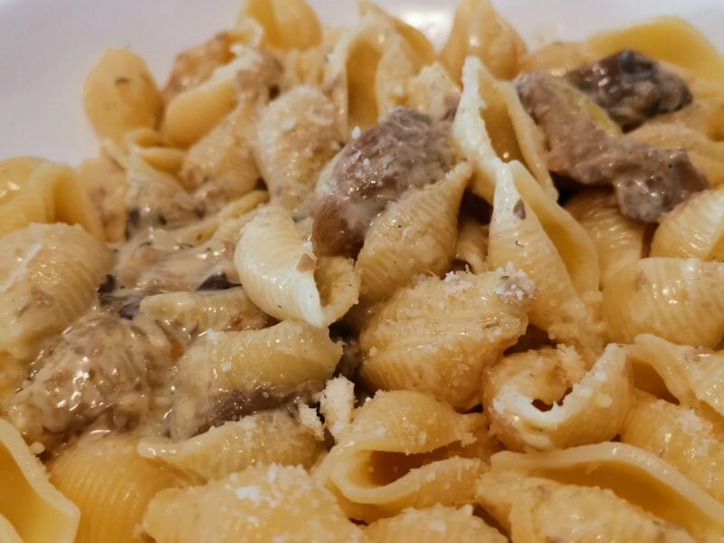 Cliquez pour zoomer ! Tagliatelle sauce crémeuse aux pleurotes Thermomix par Maribé