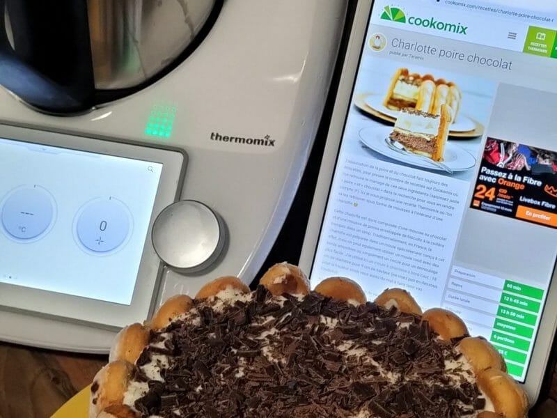 Cliquez pour zoomer ! Charlotte poire chocolat Thermomix par ladrine73