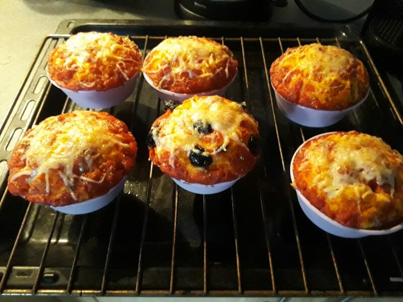 Muffins salés façon pizza au Thermomix - Cookomix