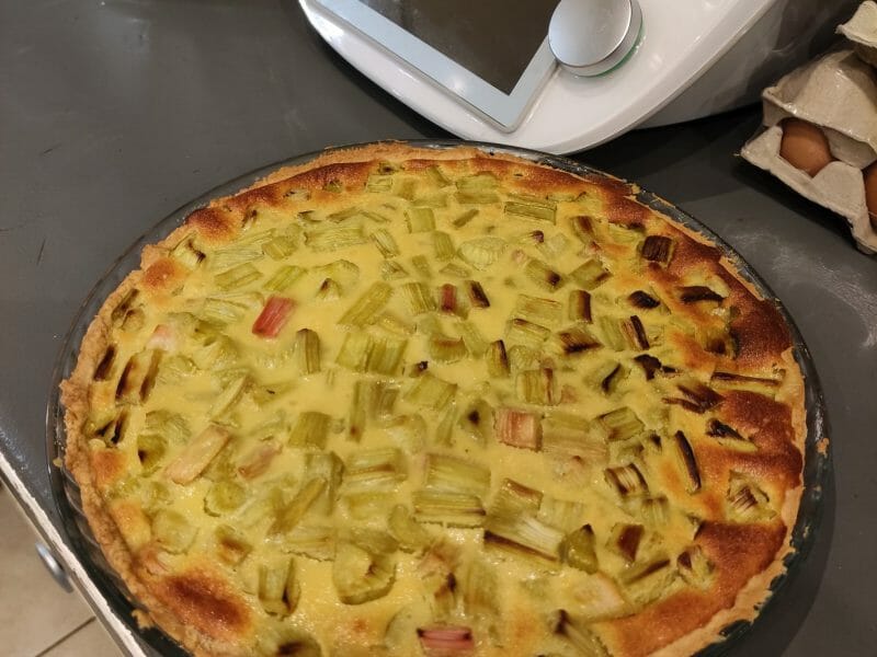 Cliquez pour zoomer ! Tarte à la rhubarbe Thermomix par nathalie_558