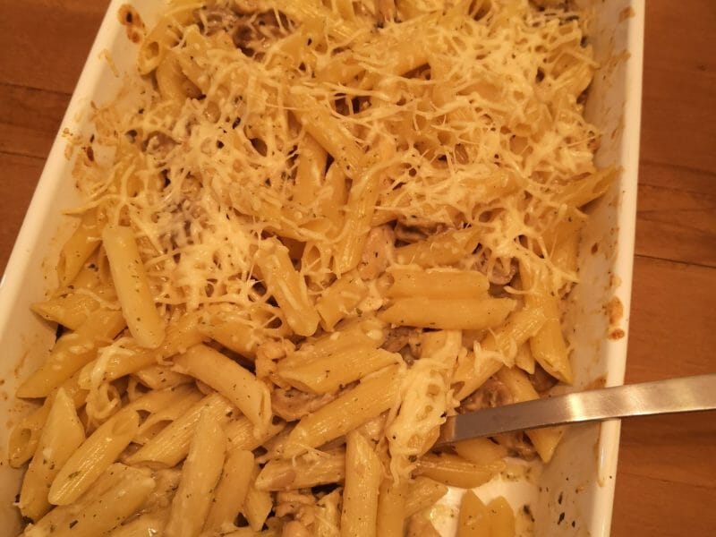 Cliquez pour zoomer ! Gratin de pennes aux champignons Thermomix par clairedamour