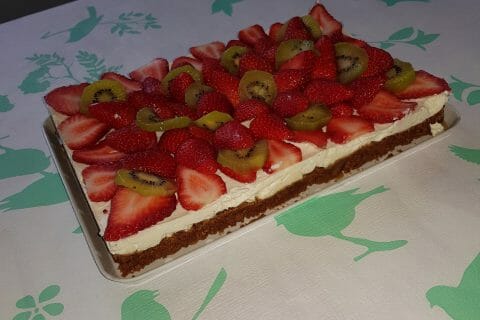 Cliquez pour zoomer ! Tarte aux fraises sans cuisson Thermomix par kikicr1974