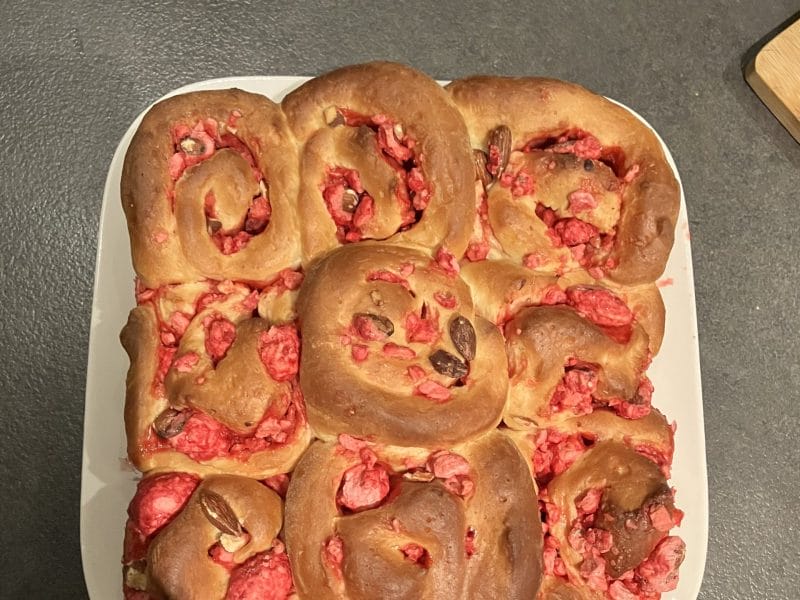 Cliquez pour zoomer ! Brioche aux pralines roses Thermomix par mama73
