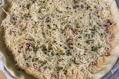 Cliquez pour zoomer ! Tarte au thon, tomate et moutarde Thermomix par elodieg75006