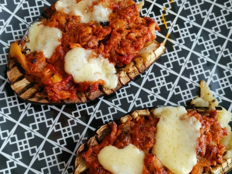 Cliquez pour zoomer ! Aubergines farcies au thon Thermomix par lisa_110