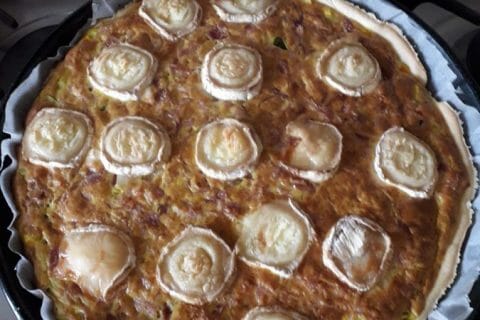 Cliquez pour zoomer ! Tarte courgette, jambon & chèvre au Thermomix