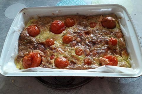 Cliquez pour zoomer ! Clafoutis tomates cerises et fromage de chèvre au Thermomix