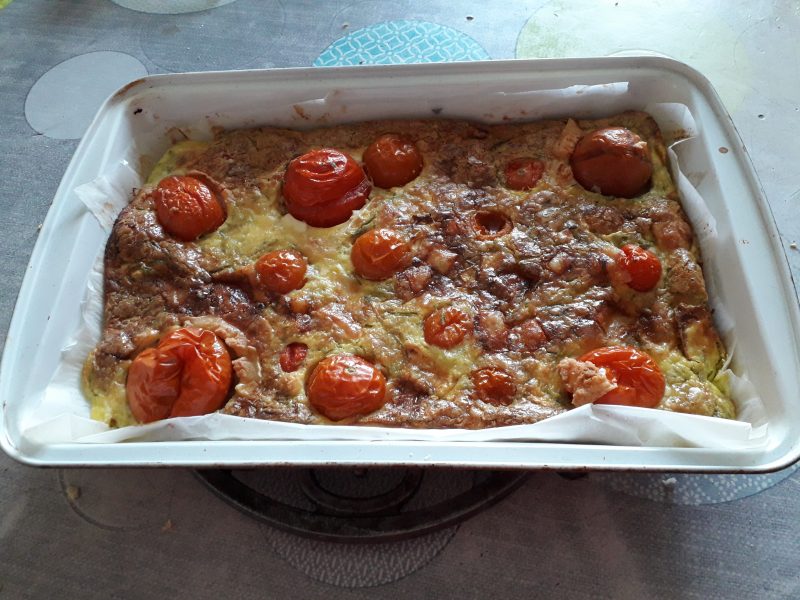 Cliquez pour zoomer ! Clafoutis tomates cerises et fromage de chèvre Thermomix par kmenbert