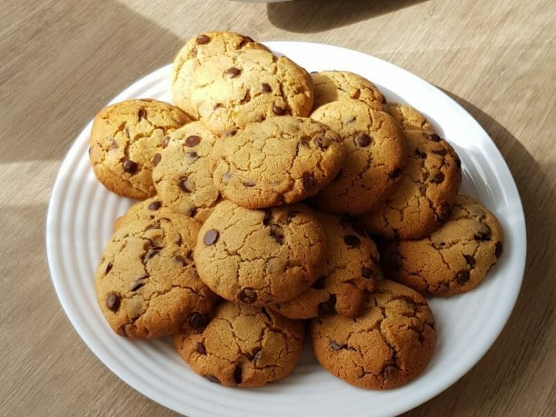 Cliquez pour zoomer ! Cookies beurre de cacahuète et pépites de chocolat Thermomix par Élise 🍄