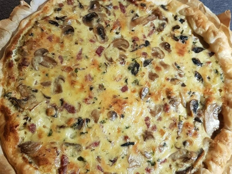 Cliquez pour zoomer ! Tarte champignons et lardons Thermomix par lolo0795