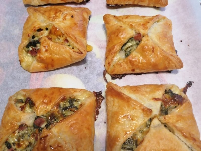 Cliquez pour zoomer ! Paniers feuilletés épinards et jambon Thermomix par sitou