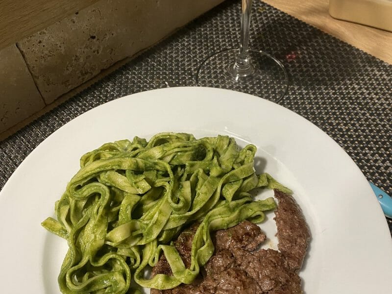 Cliquez pour zoomer ! Tagliatelles à la crème d’épinards Thermomix par isabelle_397