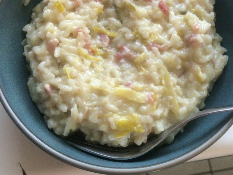 Cliquez pour zoomer ! Risotto poireaux et lardons Thermomix par melanie_561