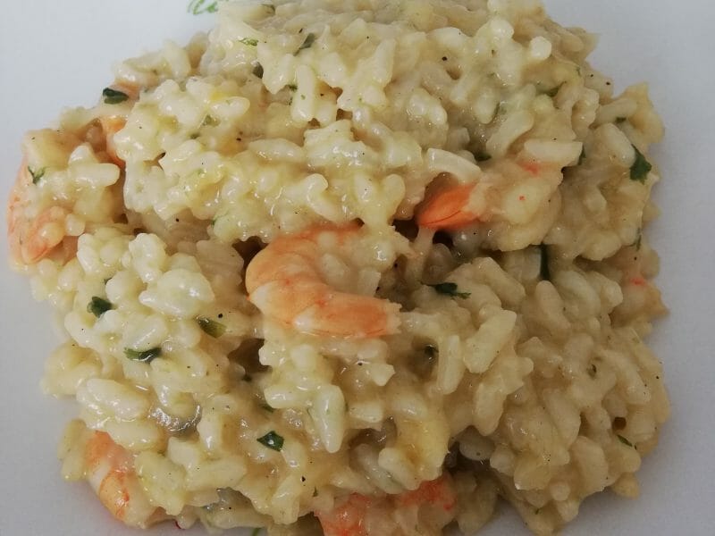 Risotto courgettes et crevettes au Thermomix - Cookomix
