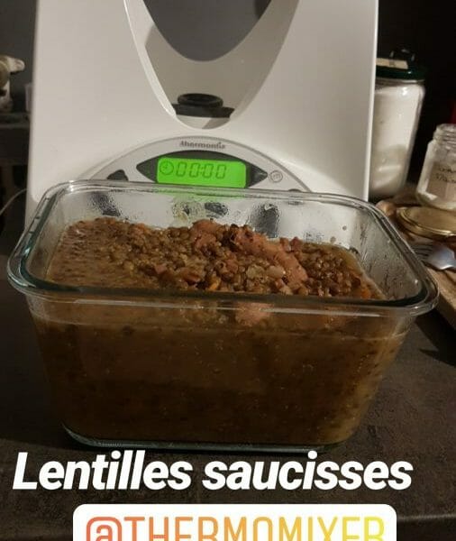 Cliquez pour zoomer ! Lentilles et ses saucisses Thermomix par laetitia92800