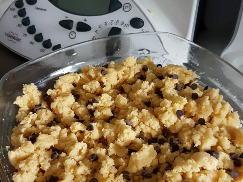 Cliquez pour zoomer ! Cookie-crumble rhubarbe framboises Thermomix par laetitia92800
