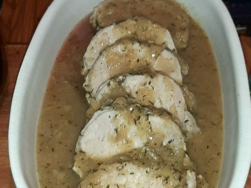 Cliquez pour zoomer ! Roti de porc sauce échalote Thermomix par elomat31