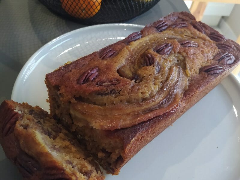 Cliquez pour zoomer ! Banana bread aux noix de pécan Thermomix par Marilan34