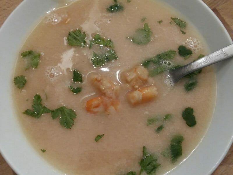 Cliquez pour zoomer ! Soupe thaï crevettes et lait de coco Thermomix par Chacha