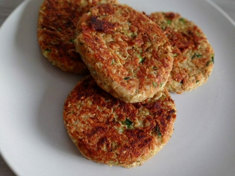 Cliquez pour zoomer ! Steaks lentilles, pois chiches, courgettes Thermomix par lelo505