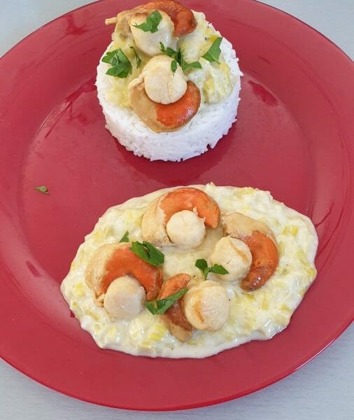 Cliquez pour zoomer ! Saint Jacques aux poireaux Thermomix par Cigalette33