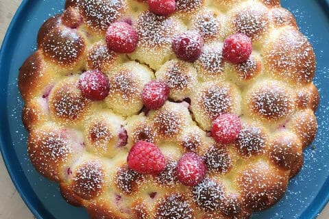 Cliquez pour zoomer ! Gâteau à la ricotta, amandes et framboises Thermomix par mermhilde