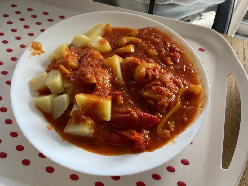 Cliquez pour zoomer ! Escalopes de poulet basquaise Thermomix par yagaemto