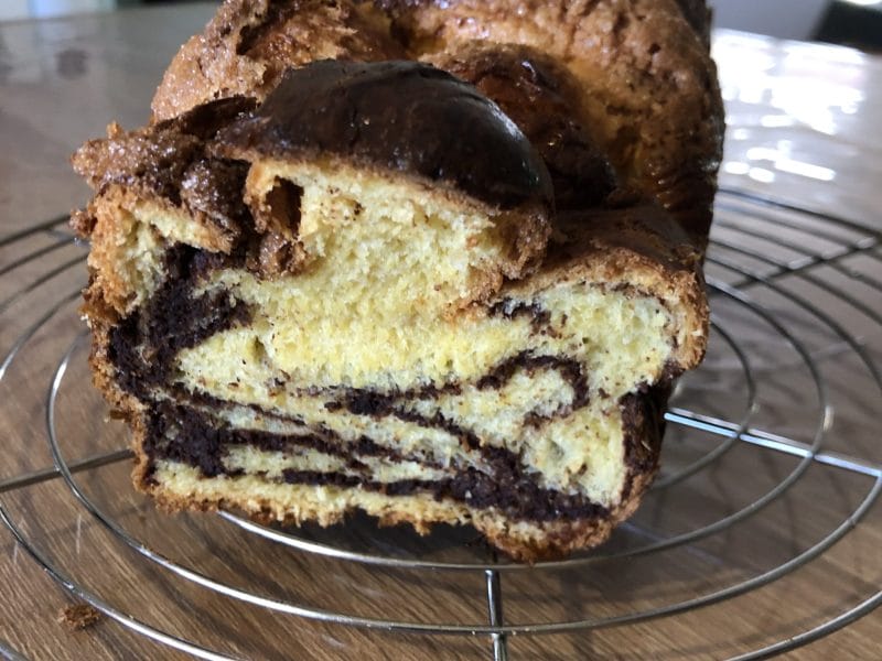 Cliquez pour zoomer ! Cozonac – Brioche roumaine aux noix et chocolat Thermomix par Marjorie65