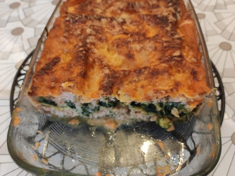 Cliquez pour zoomer ! Lasagnes au saumon et aux épinards Thermomix par grandedelph