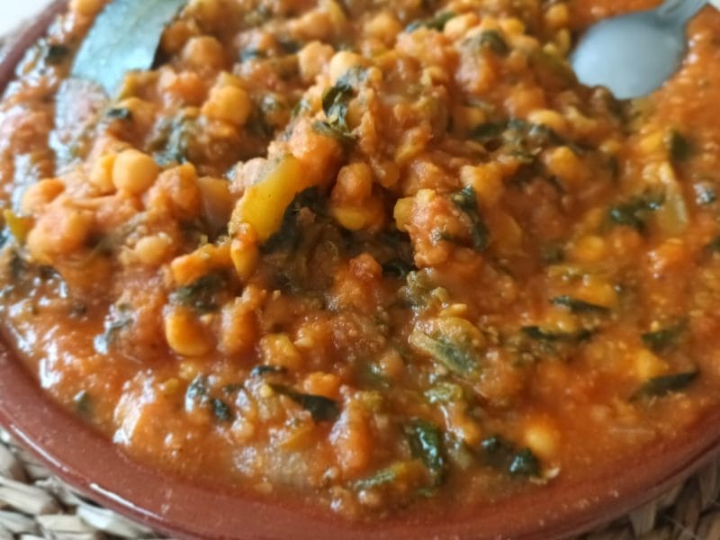 Cliquez pour zoomer ! Ragoût de pois chiches au chorizo et épinards Thermomix par mariethermo
