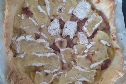 Cliquez pour zoomer ! Tarte au camembert, pommes et lardons Thermomix par Debi